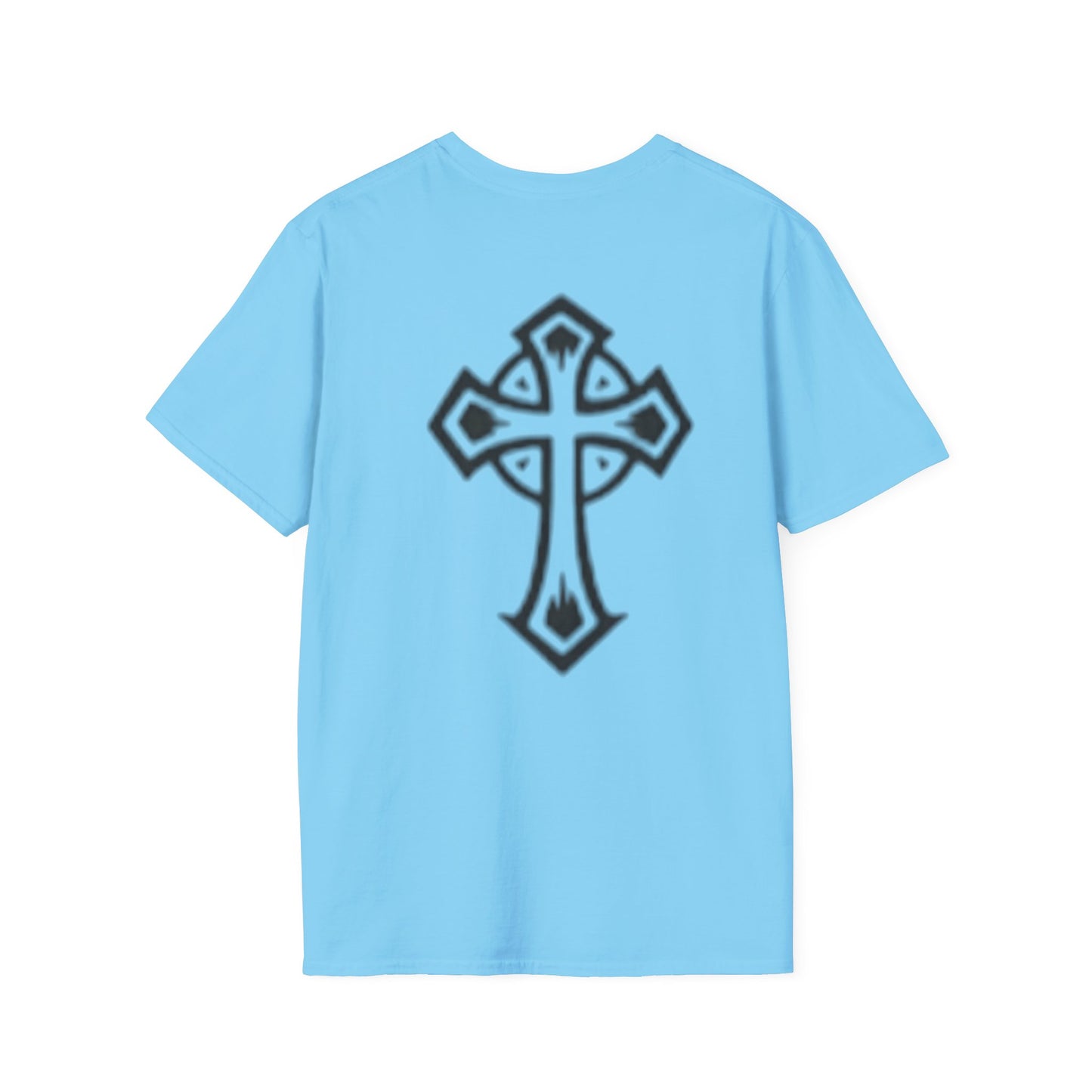 Unisex Softstyle T-Shirt with Cross Design - Faith-Inspired Apparel