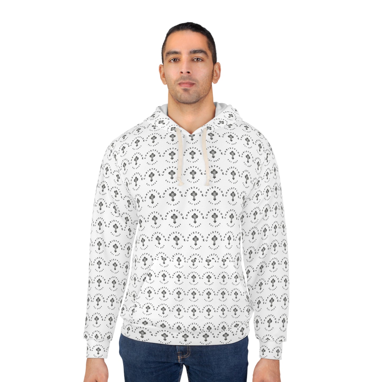 Cozy Patterned Unisex Pullover Hoodie - Modern Winter Style