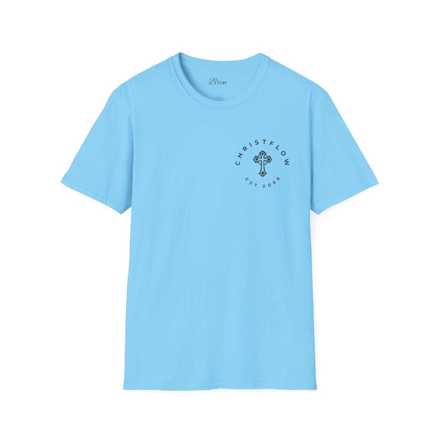 Unisex Softstyle T-Shirt with Cross Design - Faith-Inspired Apparel