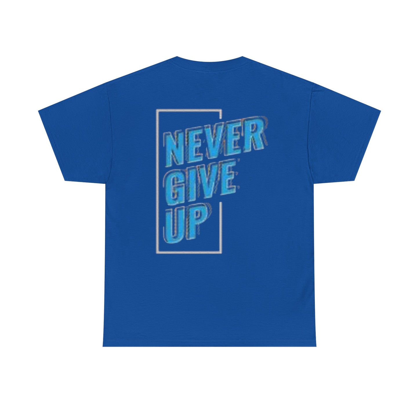 Motivational Unisex Heavy Cotton Tee - 'Never Give Up'