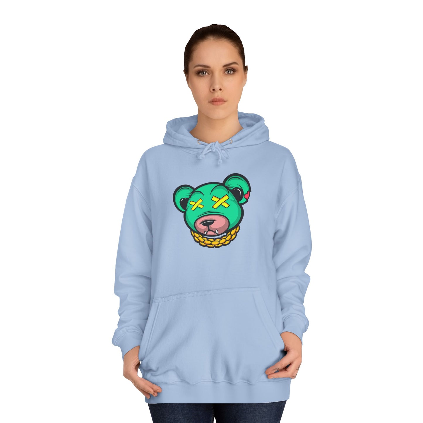 Cool Cartoon Bear Unisex College Hoodie