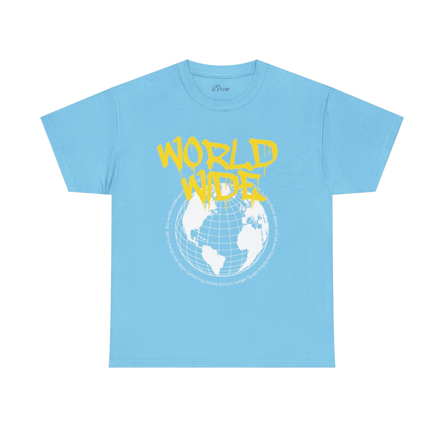Unisex Heavy Cotton Tee - Worldwide Graphic Tee for Travel Enthusiasts