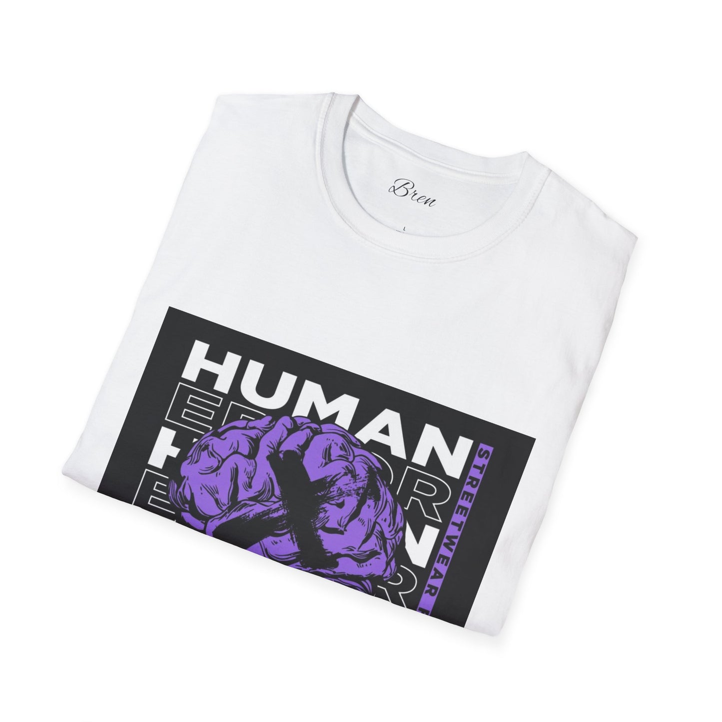 Unisex Human Error Graphic T-Shirt - Purple Design