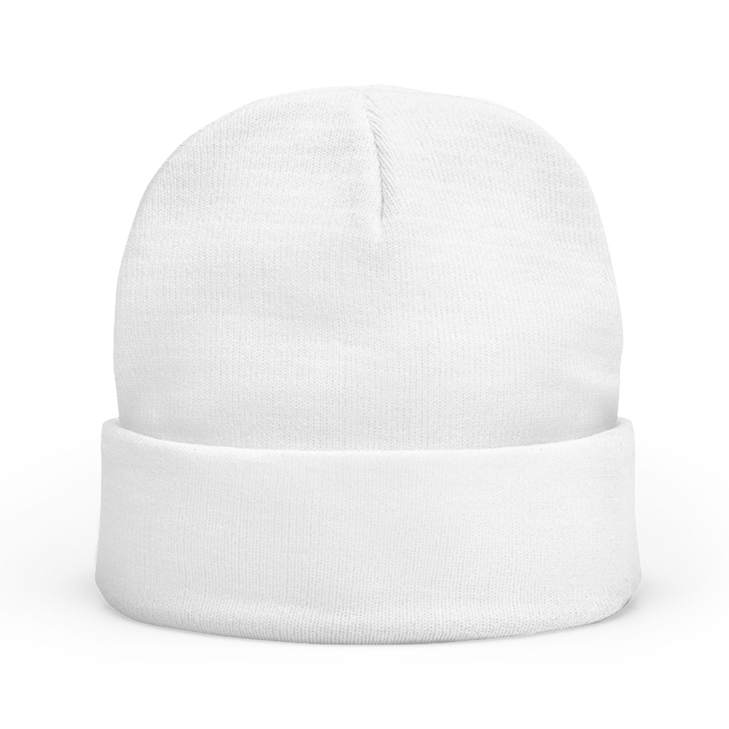 Embroidered Knit Beanie - Never Give Up Inspirational Hat