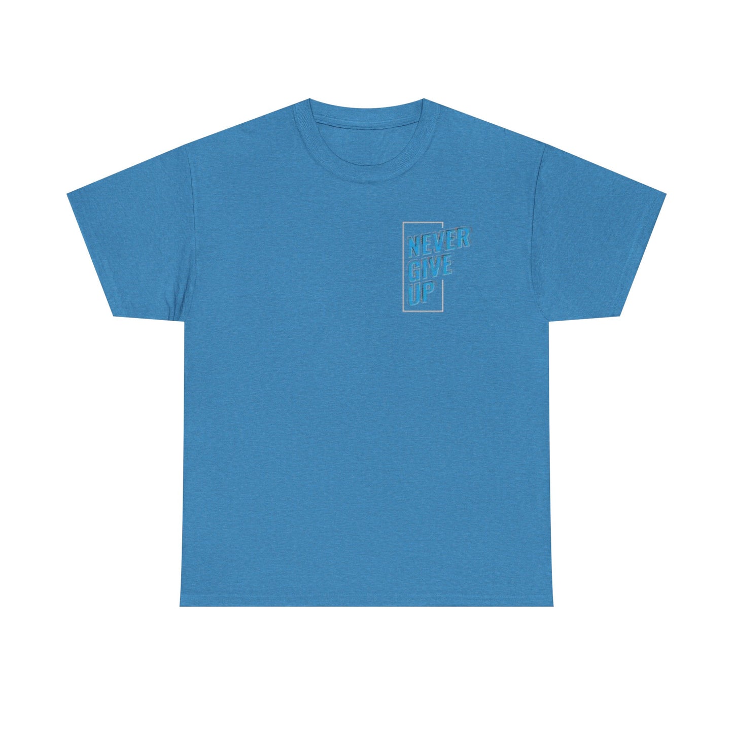 Motivational Unisex Heavy Cotton Tee - 'Never Give Up'