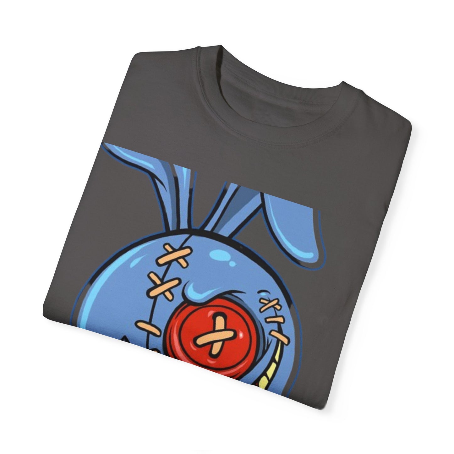 Whimsical Cartoon Bunny Unisex Garment-Dyed T-Shirt