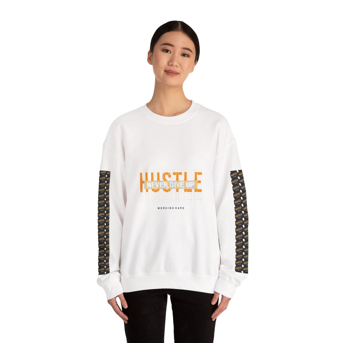 Hustle Crewneck Sweatshirt - Unisex Heavy Blend™ - Motivational Design