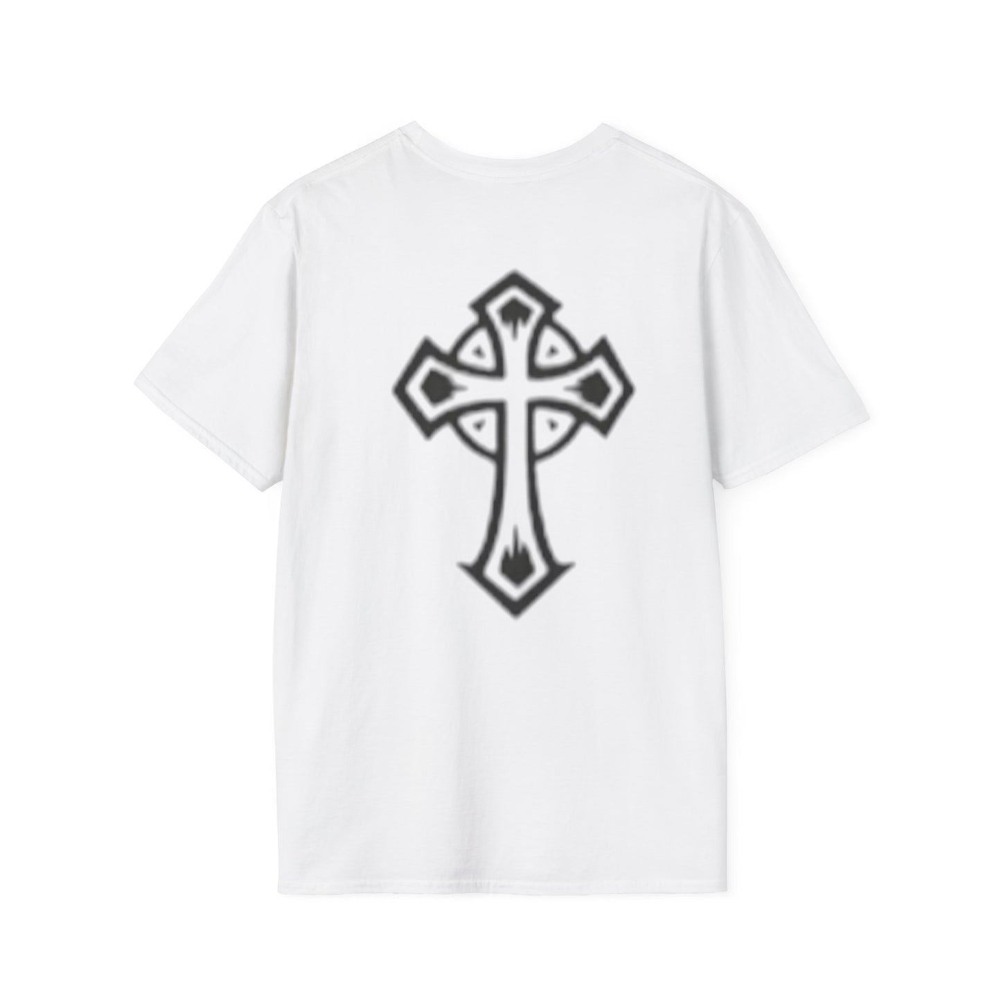 Unisex Softstyle T-Shirt with Cross Design - Faith-Inspired Apparel