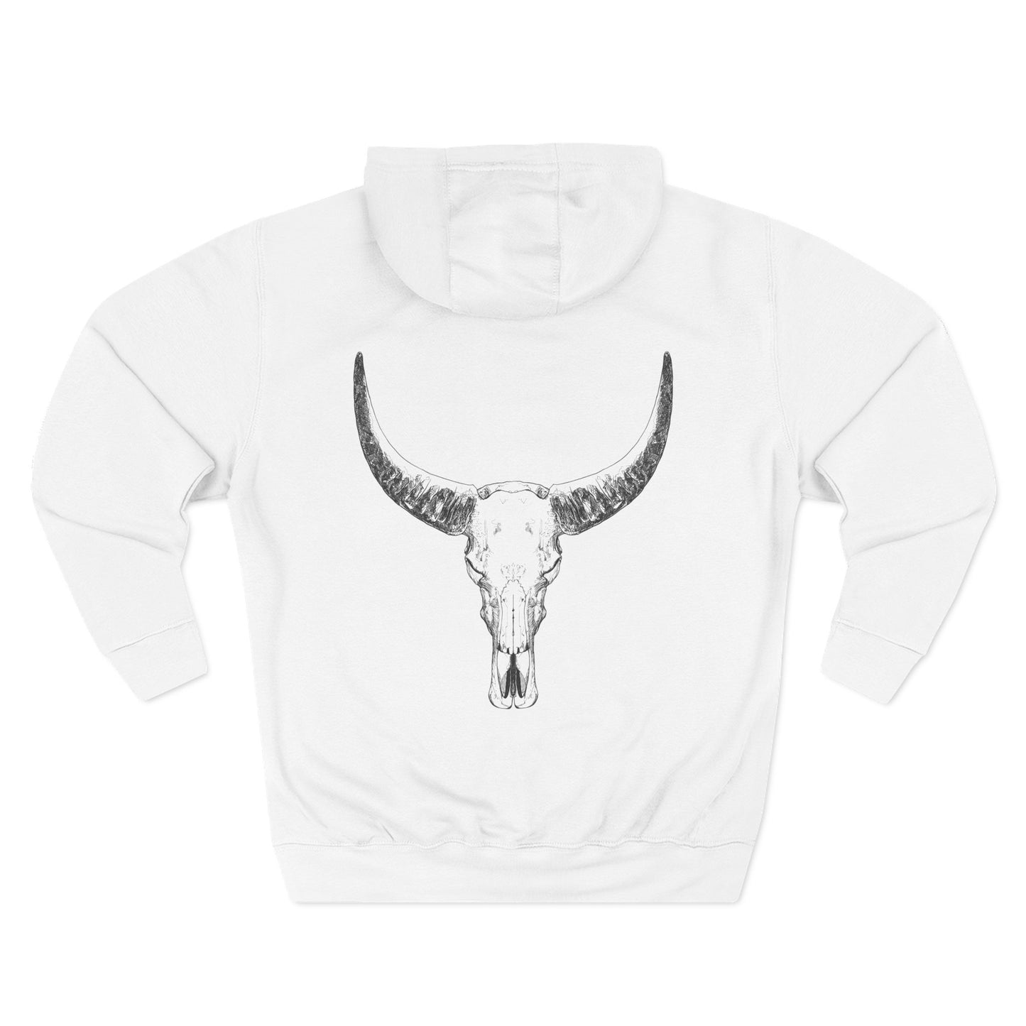 Bold Skull Design Fleece Hoodie - "I Do Not And Will Not Fear Tomorrow" Inspirational Quote