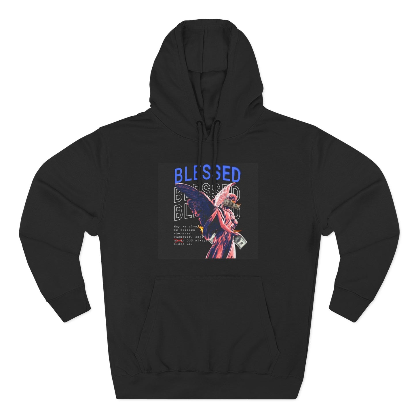 Blessed Three-Panel Fleece Hoodie - Cozy, Stylish Hoodie for Inspirational Comfort
