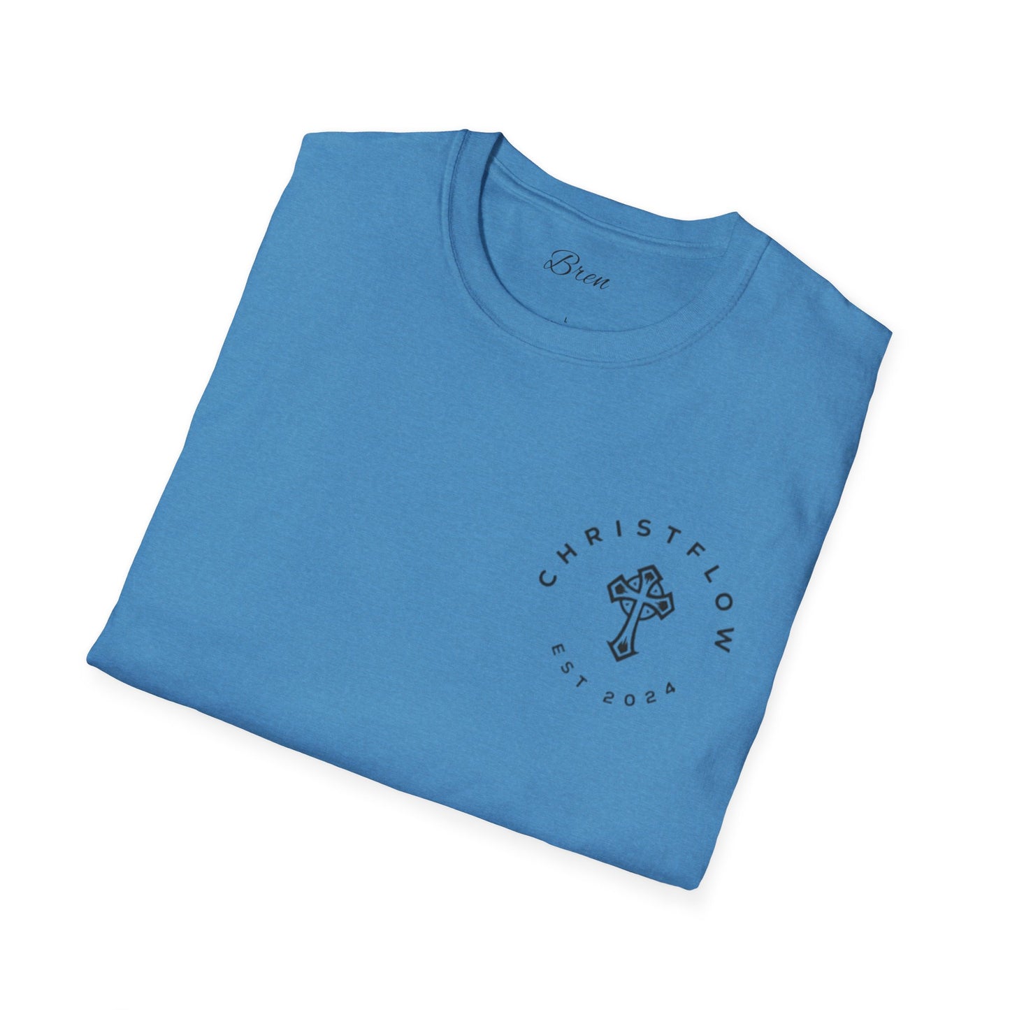 Unisex Softstyle T-Shirt with Cross Design - Faith-Inspired Apparel