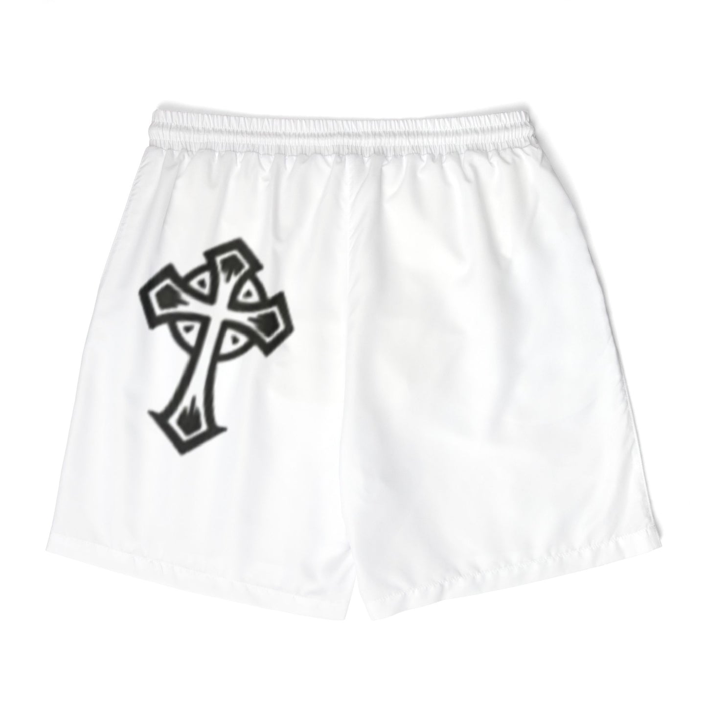 Stylish Unisex Swim Shorts with Cross Design - Perfect for Summer Fun