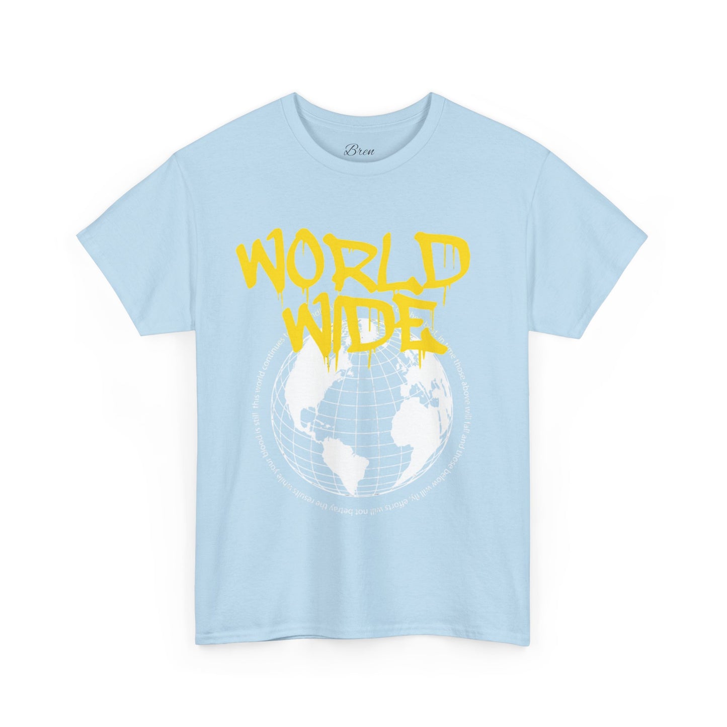 Unisex Heavy Cotton Tee - Worldwide Graphic Tee for Travel Enthusiasts