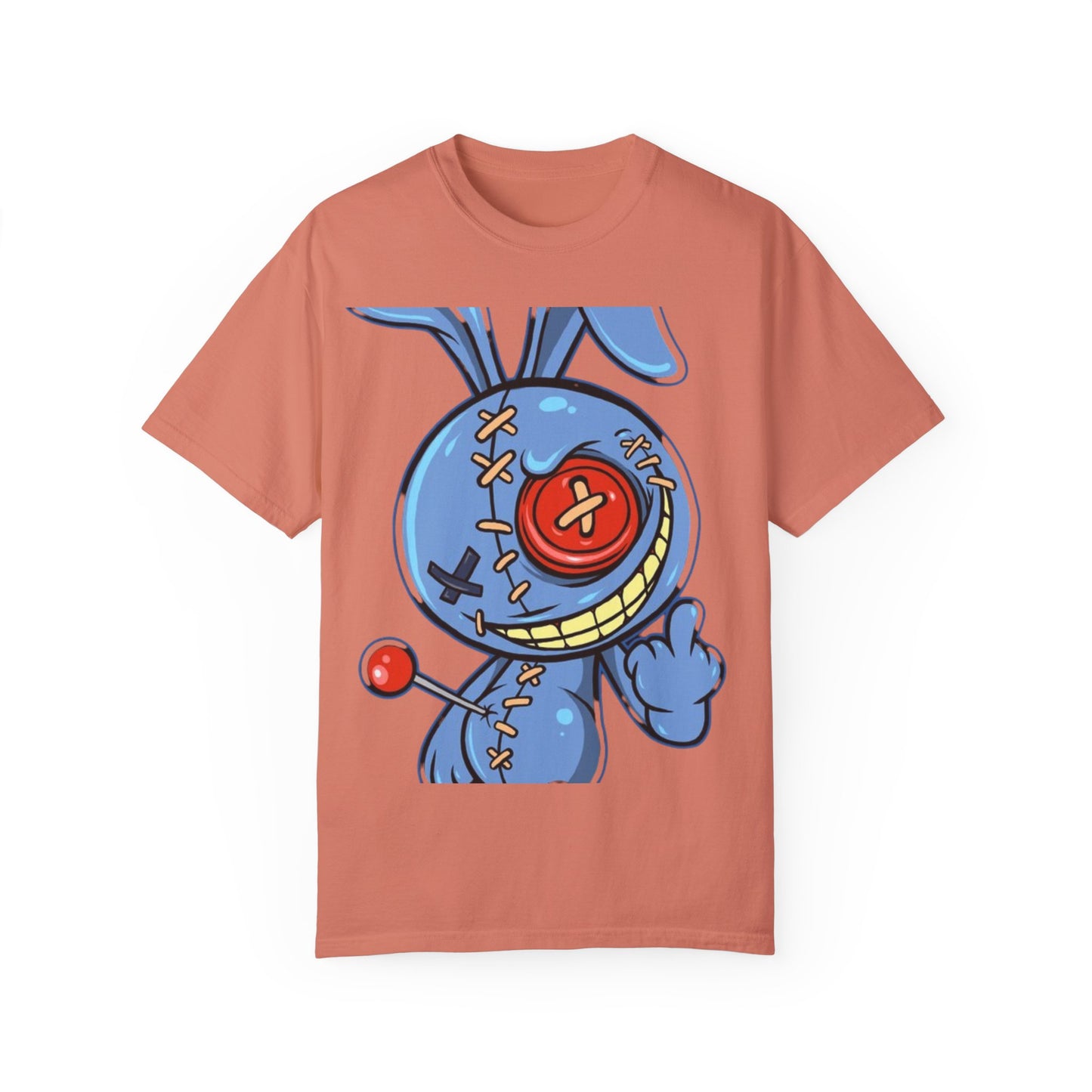 Whimsical Cartoon Bunny Unisex Garment-Dyed T-Shirt
