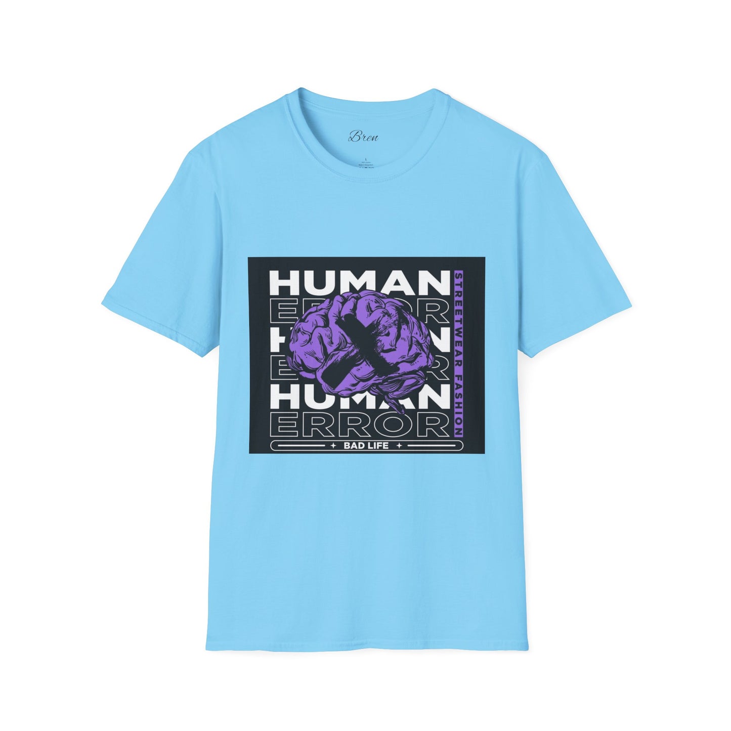 Unisex Human Error Graphic T-Shirt - Purple Design