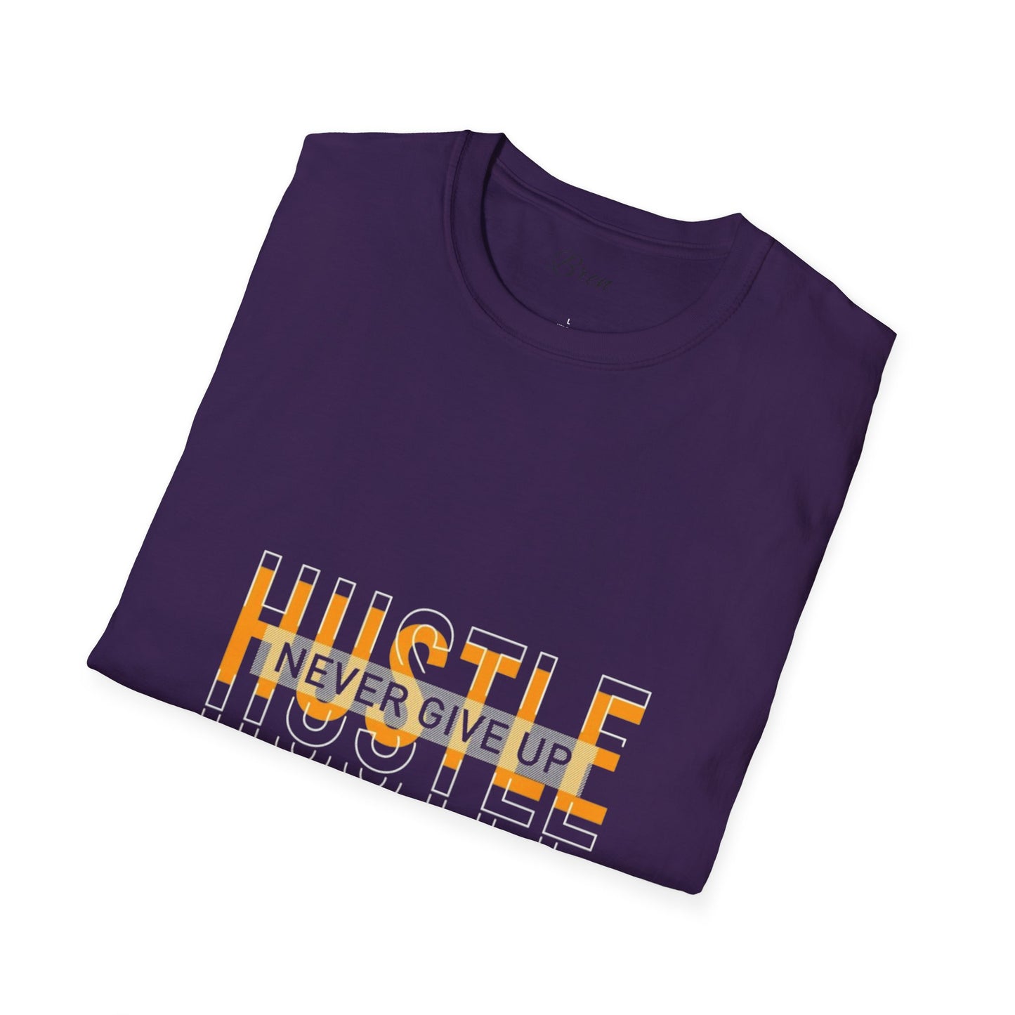 Motivational Hustle T-Shirt - Never Give Up, Unisex Softstyle Tee