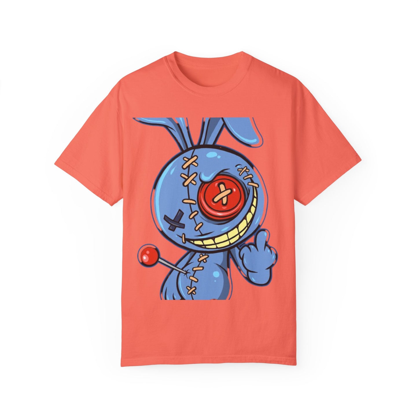 Whimsical Cartoon Bunny Unisex Garment-Dyed T-Shirt