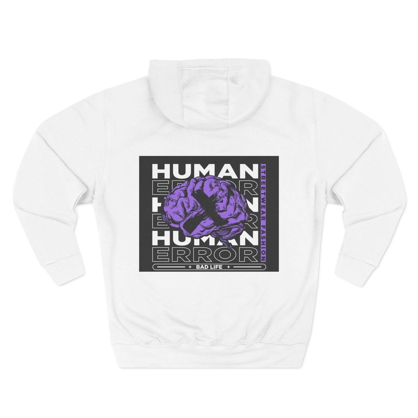 Human Error Graphic Fleece Hoodie - Cozy Streetwear for Everyday Comfort