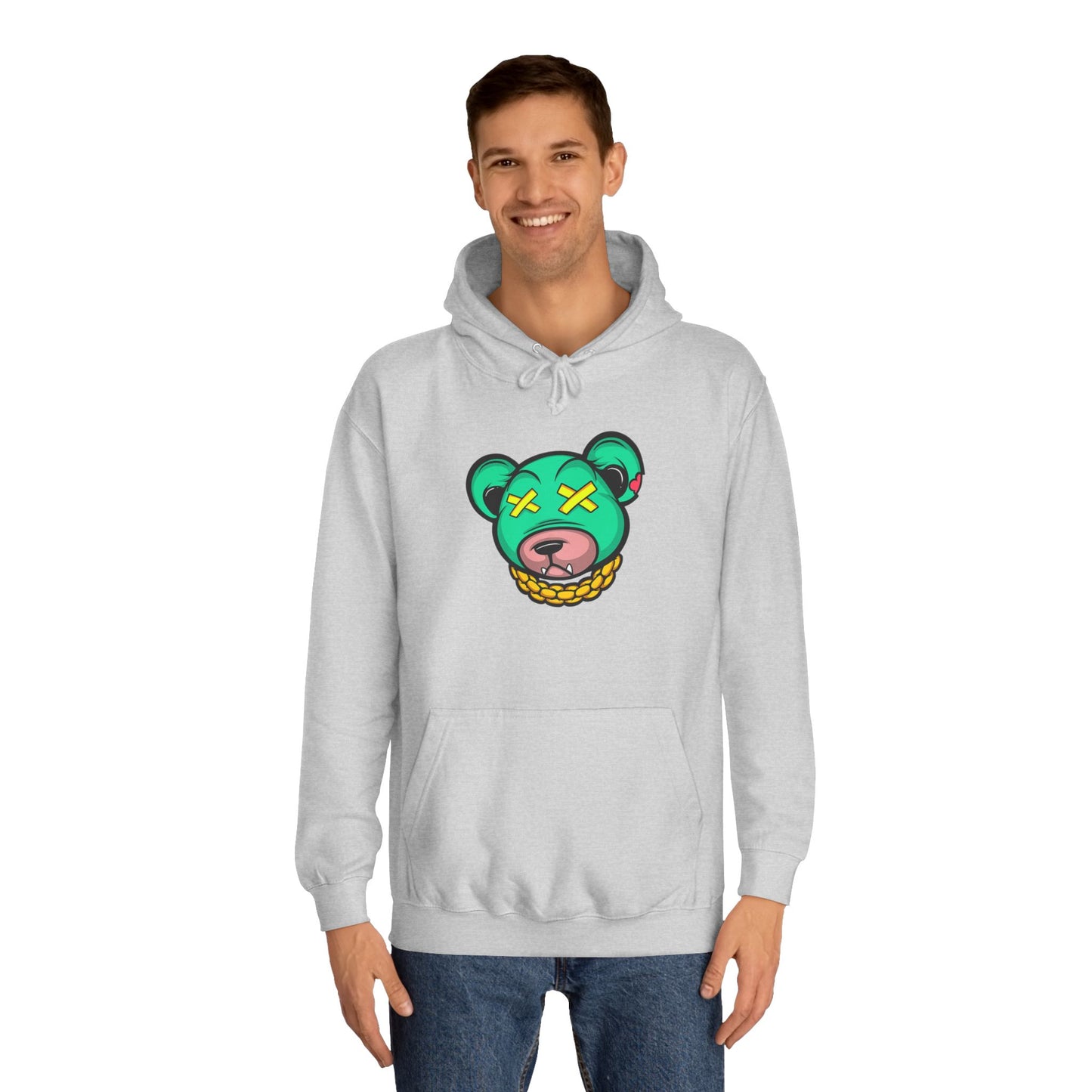 Cool Cartoon Bear Unisex College Hoodie