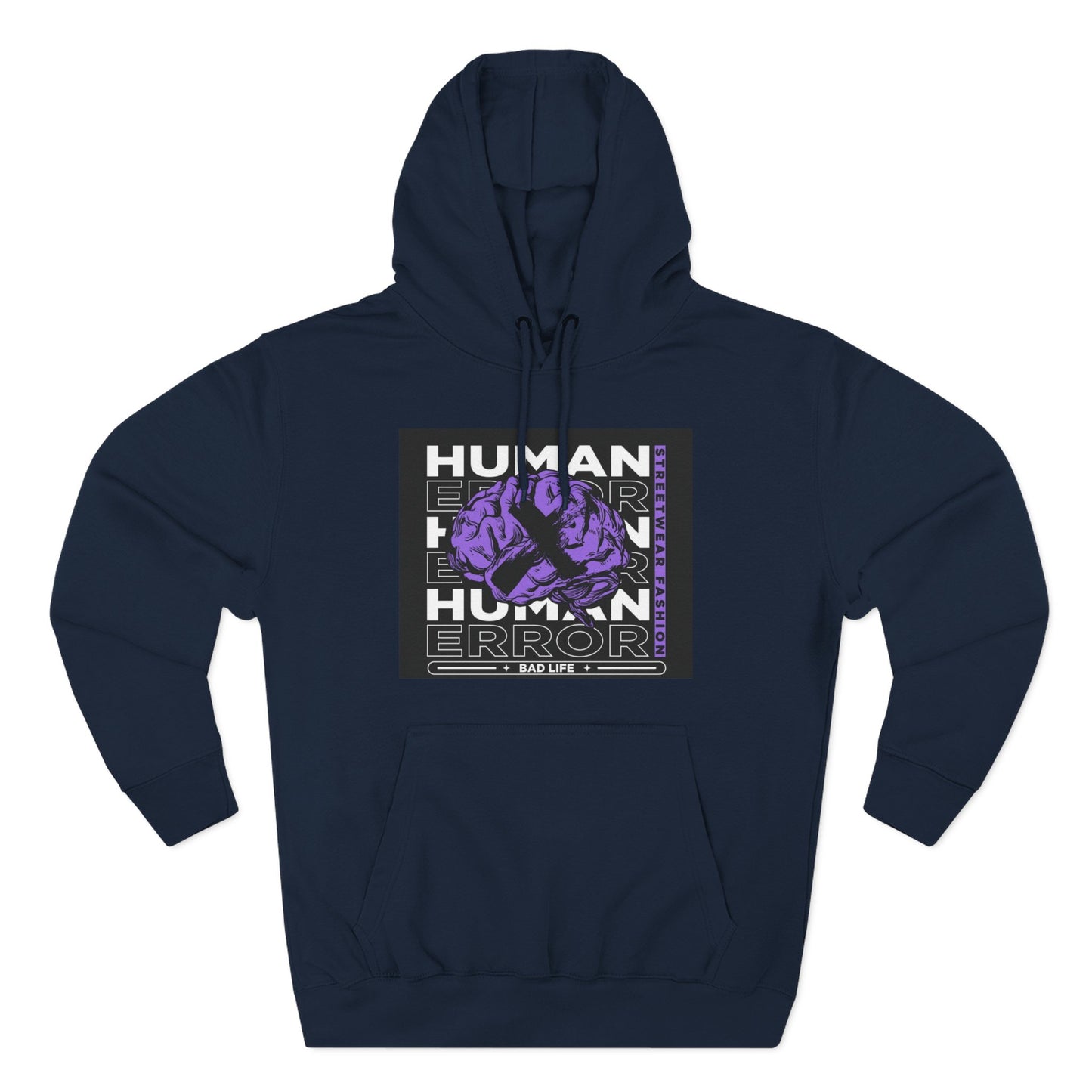 Human Error Graphic Fleece Hoodie - Cozy Streetwear for Everyday Comfort