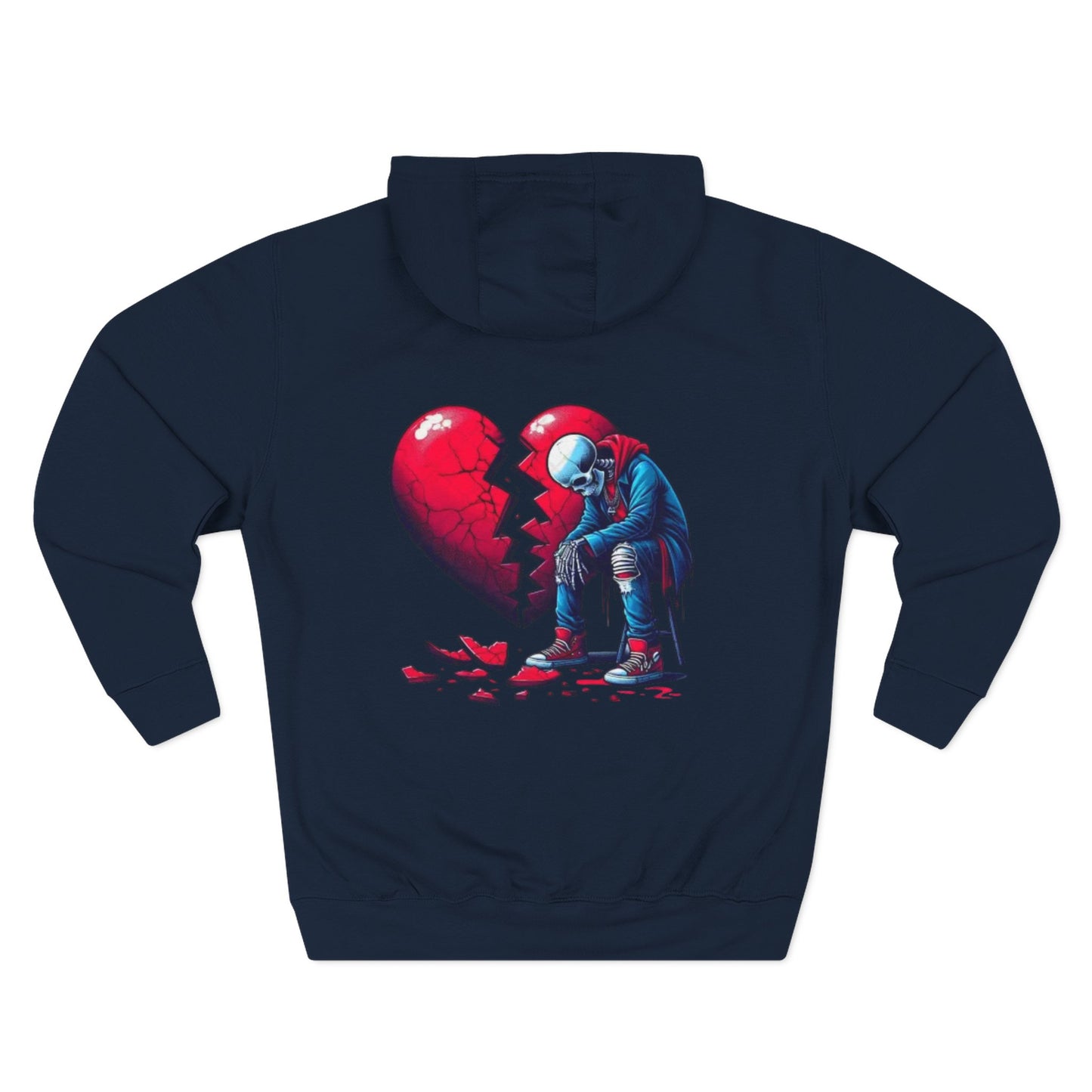 Heartbreak Art Fleece Hoodie - Cozy & Stylish for Lovers & Friends
