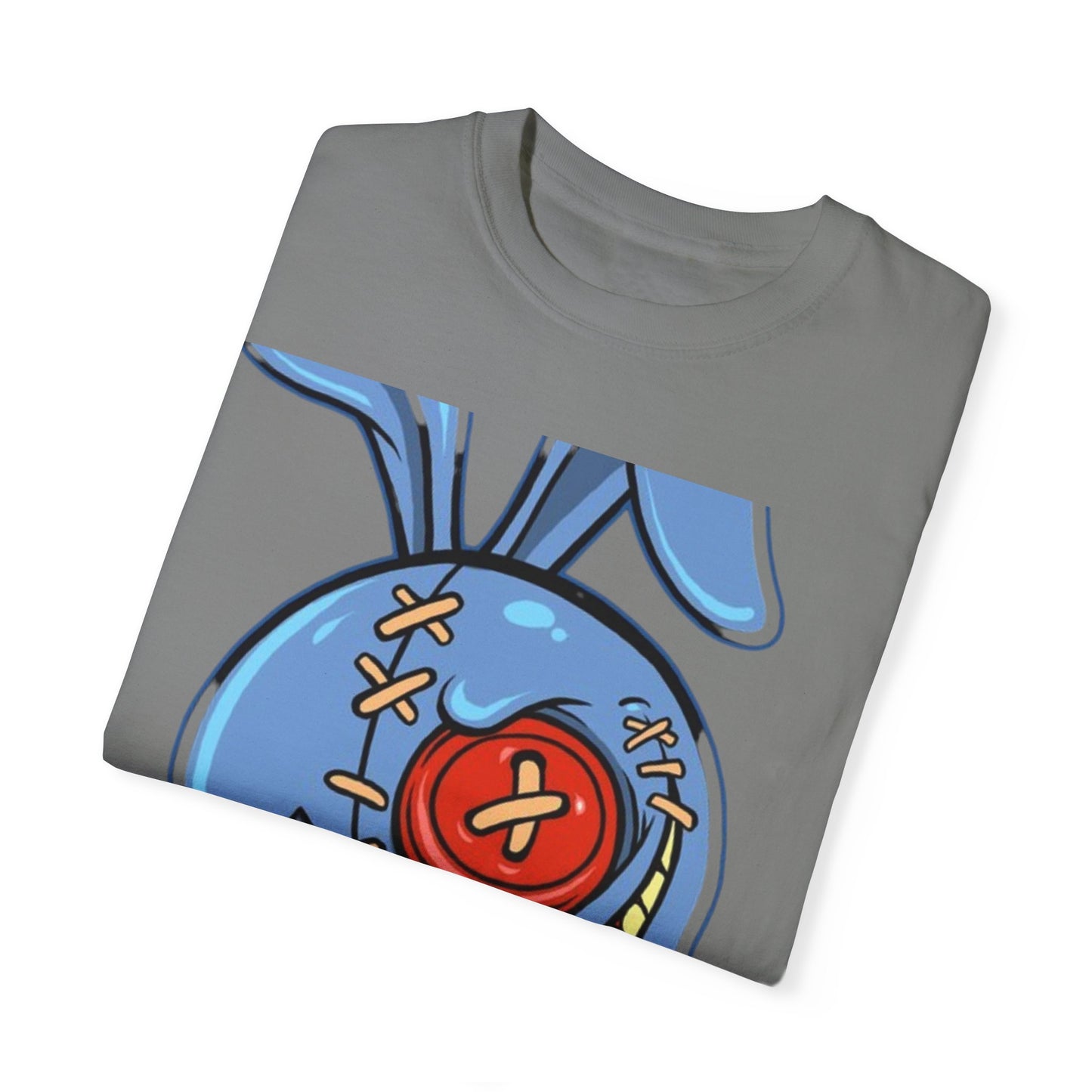 Whimsical Cartoon Bunny Unisex Garment-Dyed T-Shirt