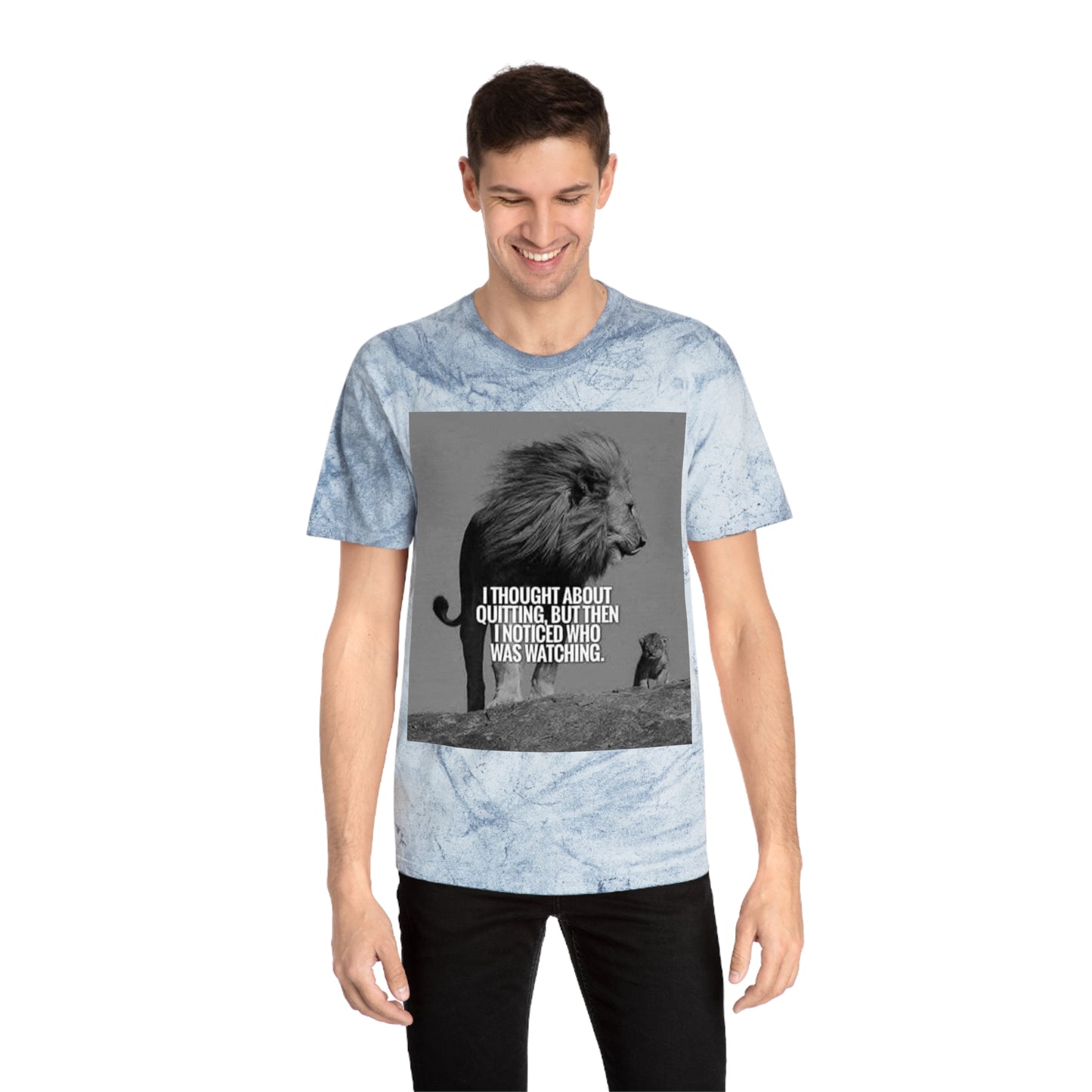 Inspirational Lion Graphic Unisex Color Blast T-Shirt