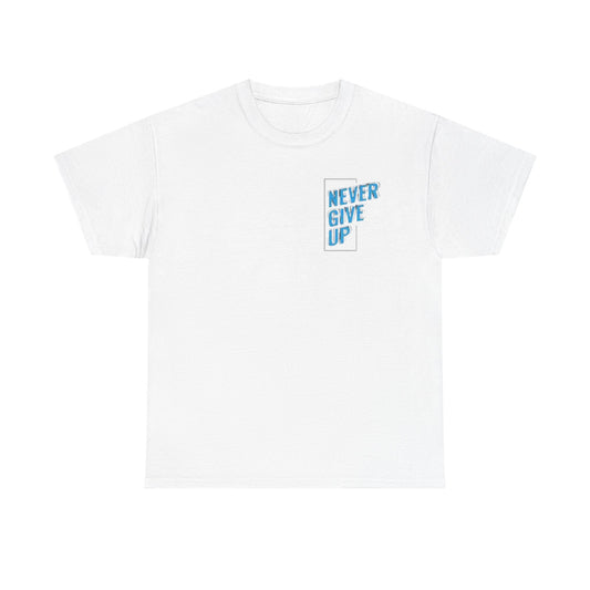 Motivational Unisex Heavy Cotton Tee - 'Never Give Up'