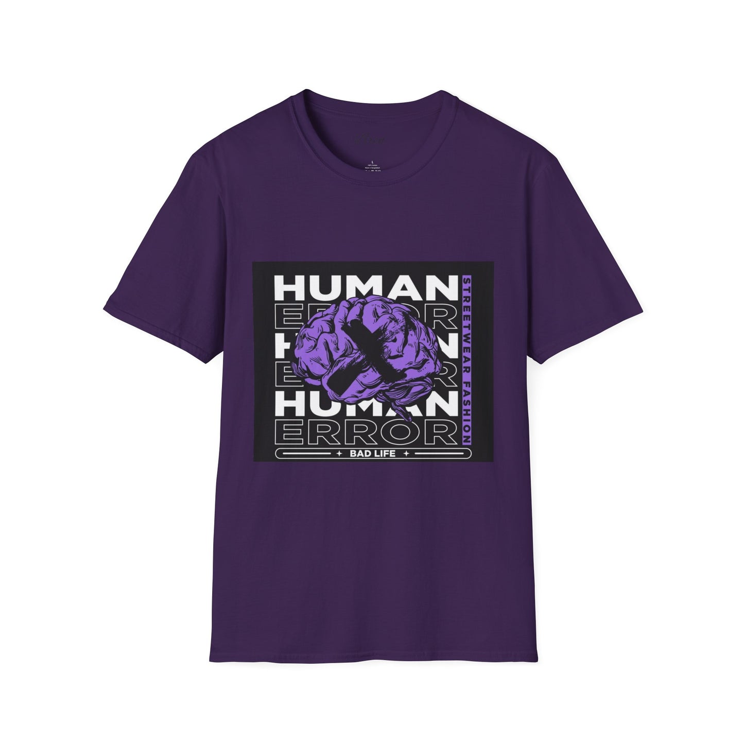 Unisex Human Error Graphic T-Shirt - Purple Design