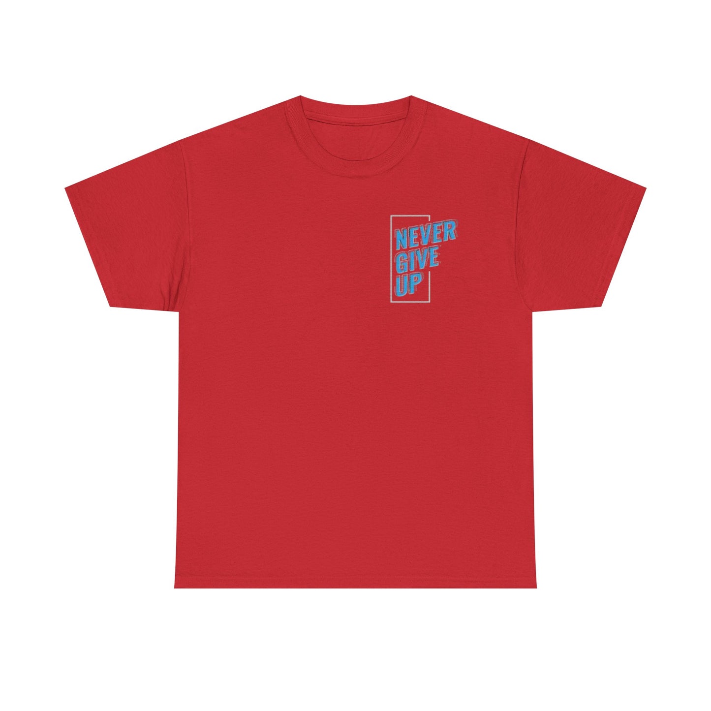 Motivational Unisex Heavy Cotton Tee - 'Never Give Up'
