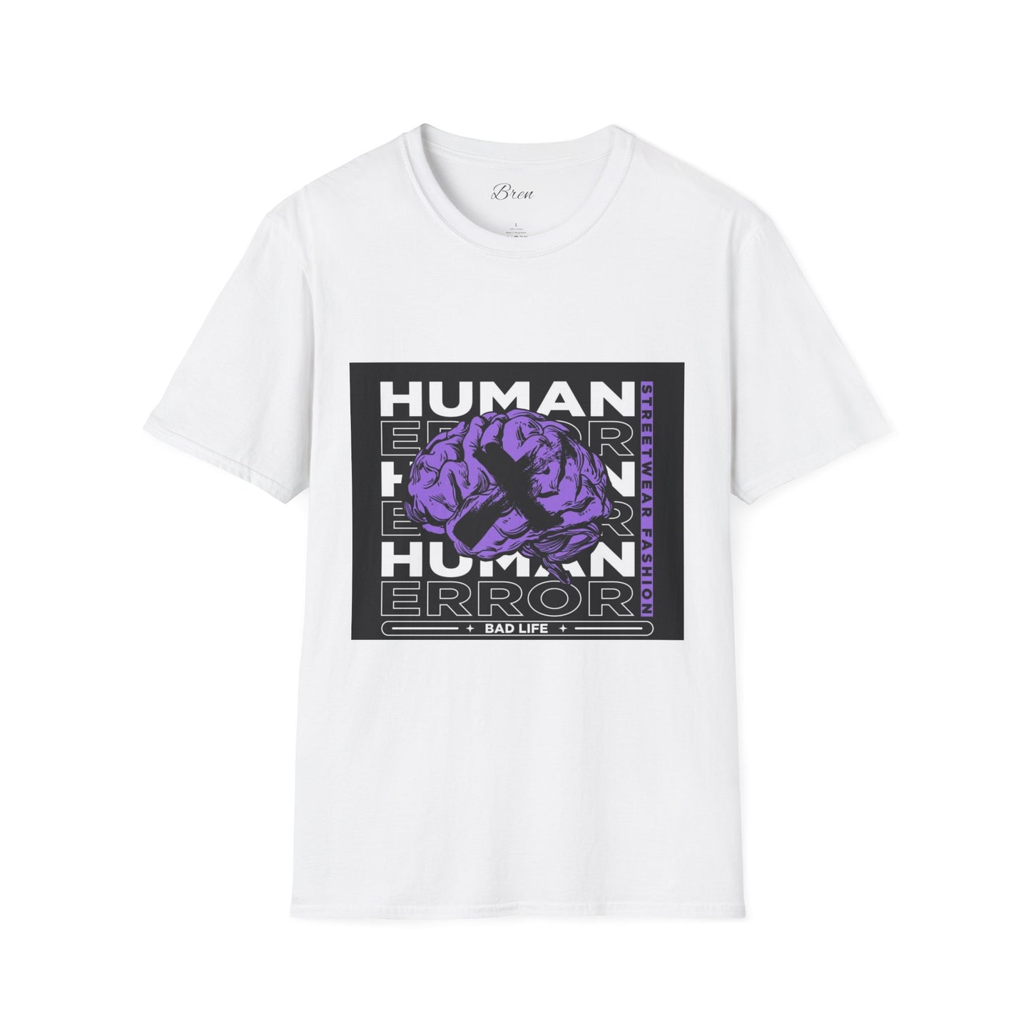 Unisex Human Error Graphic T-Shirt - Purple Design
