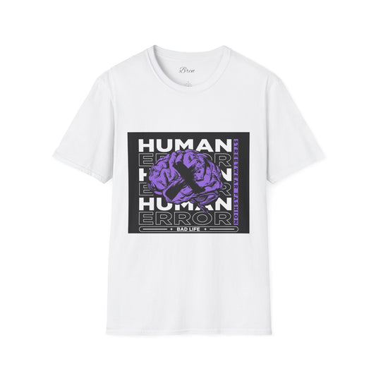 Unisex Human Error Graphic T-Shirt - Purple Design