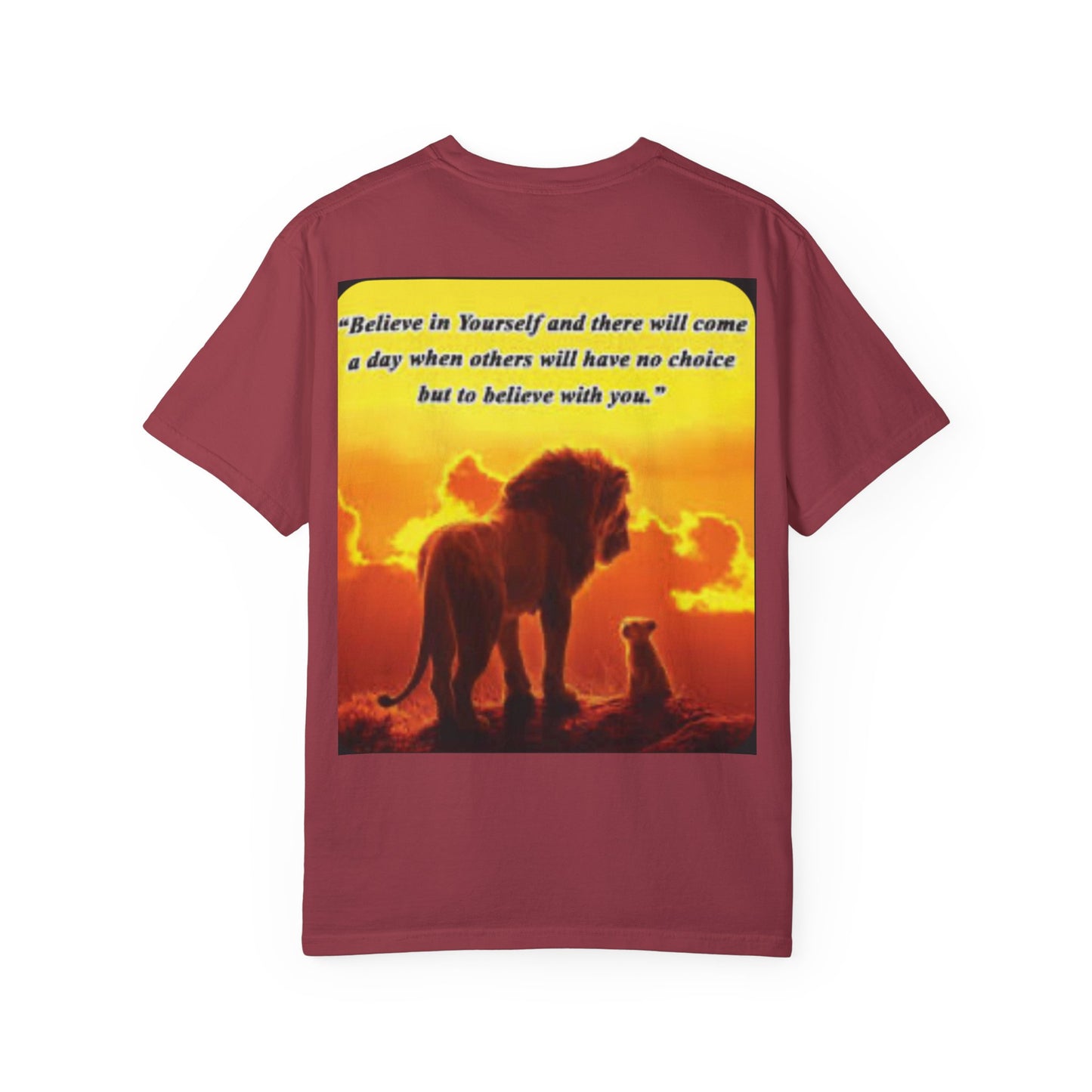 Inspirational Lion Graphic Unisex T-shirt - 'Believe in Yourself'