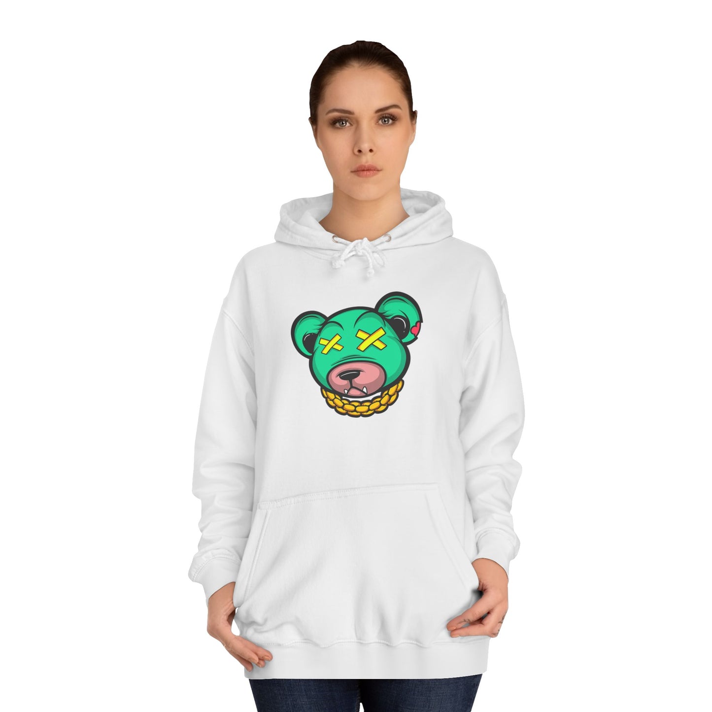 Cool Cartoon Bear Unisex College Hoodie