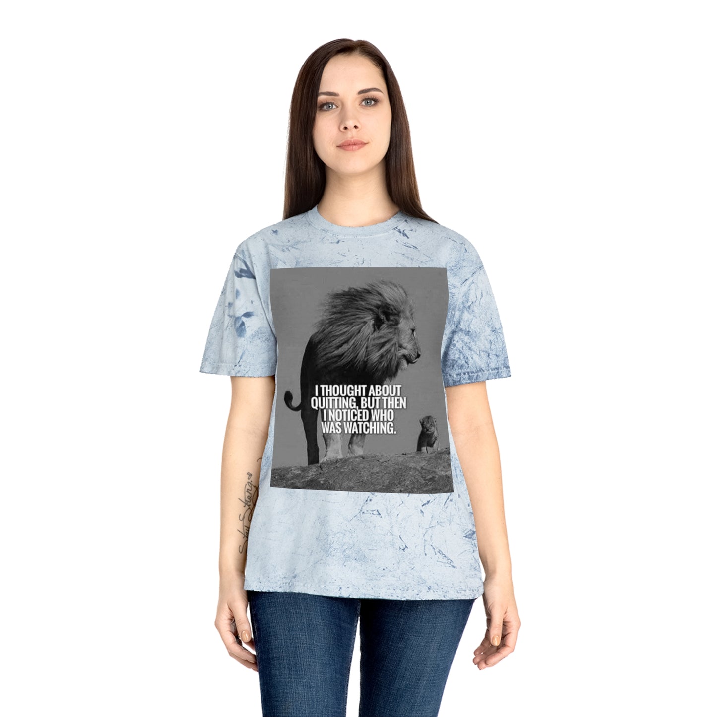 Inspirational Lion Graphic Unisex Color Blast T-Shirt