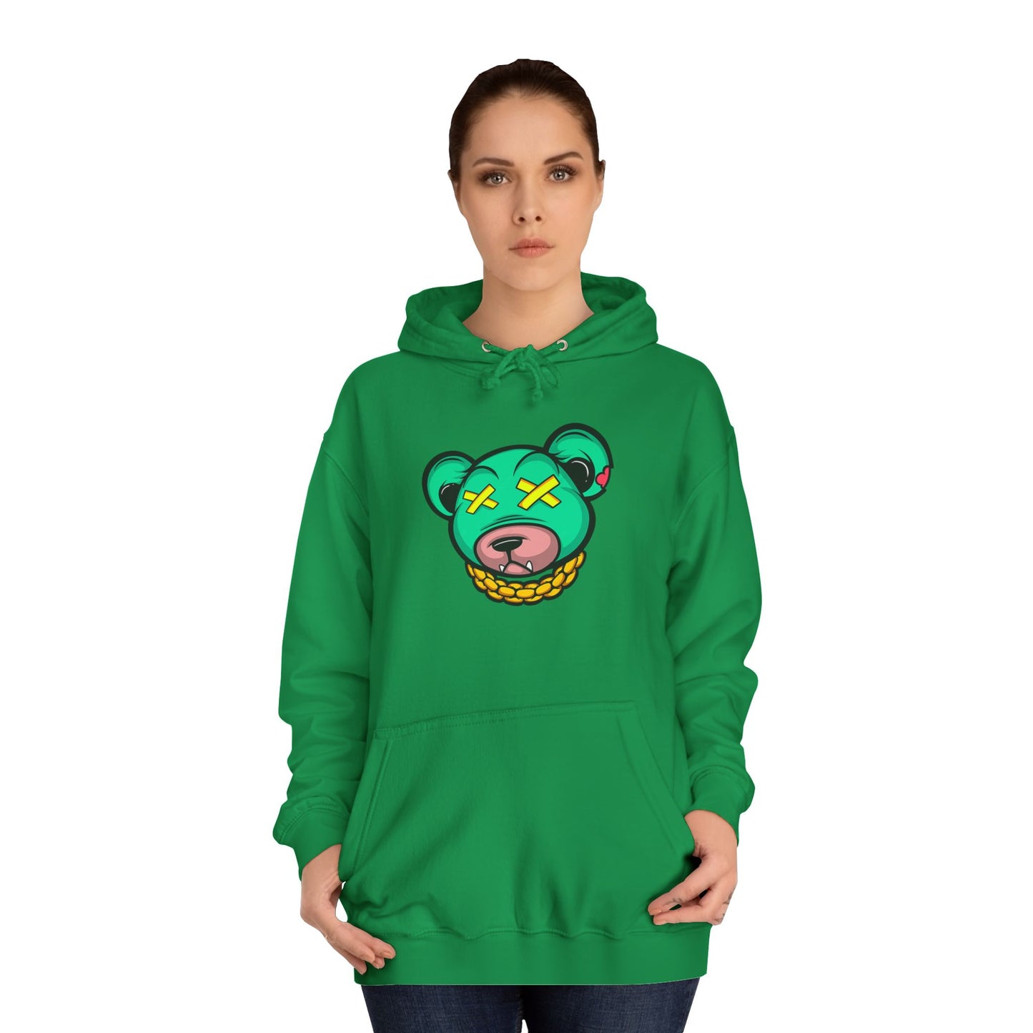 Cool Cartoon Bear Unisex College Hoodie