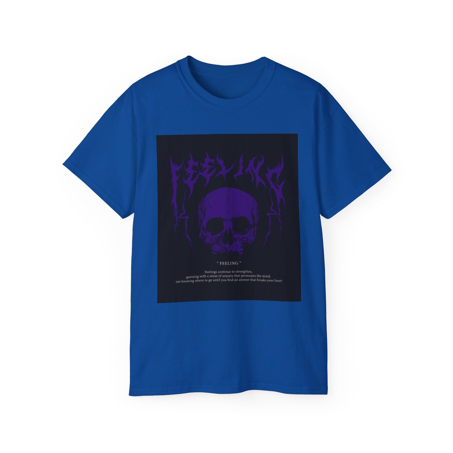 Unisex Ultra Cotton Tee - 'Feeling' Skull Graphic T-Shirt - Bold Streetwear Style