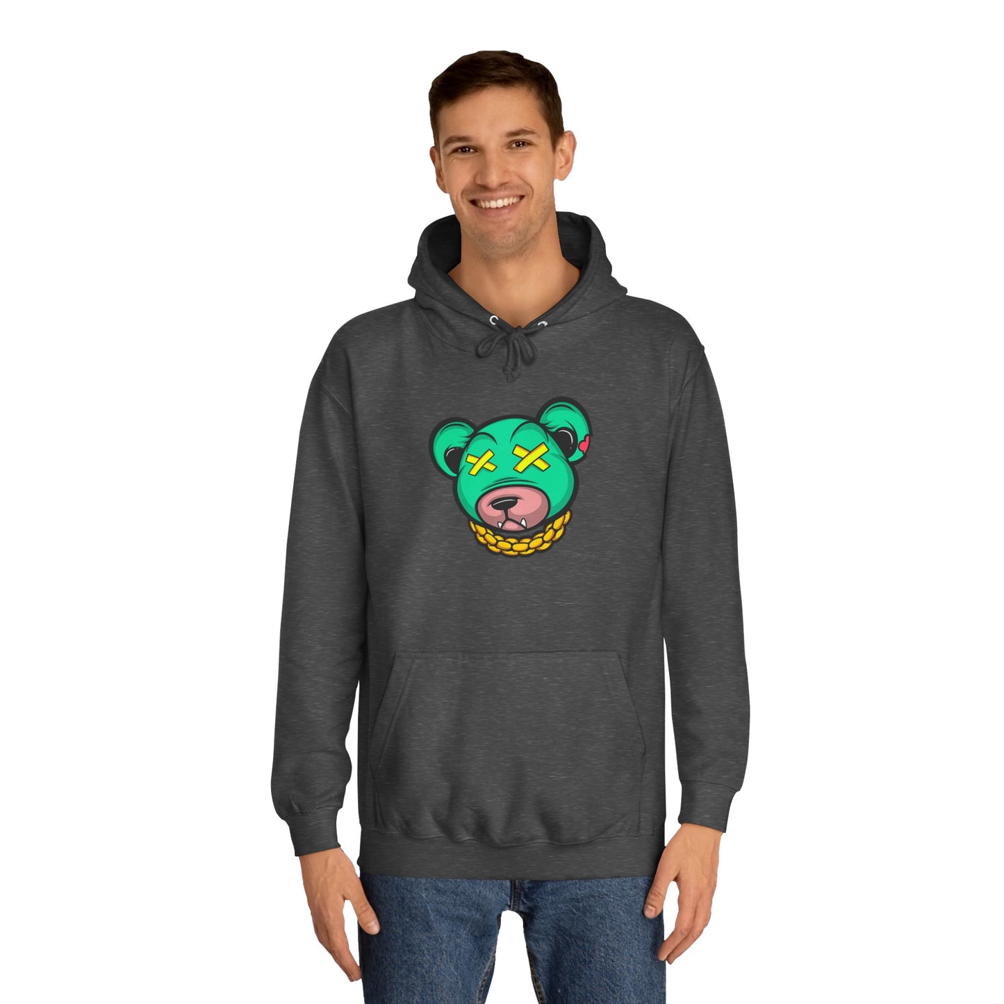 Cool Cartoon Bear Unisex College Hoodie