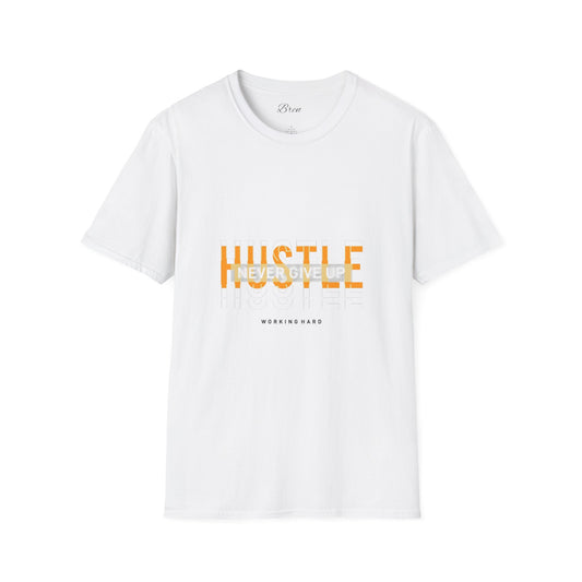 Motivational Hustle T-Shirt - Never Give Up, Unisex Softstyle Tee