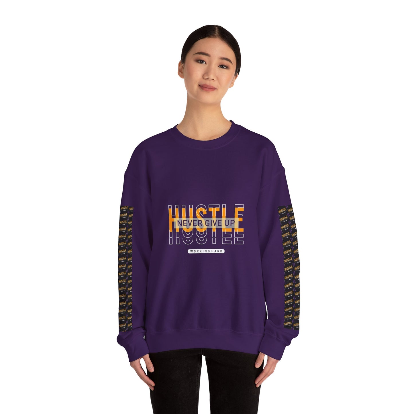 Hustle Crewneck Sweatshirt - Unisex Heavy Blend™ - Motivational Design