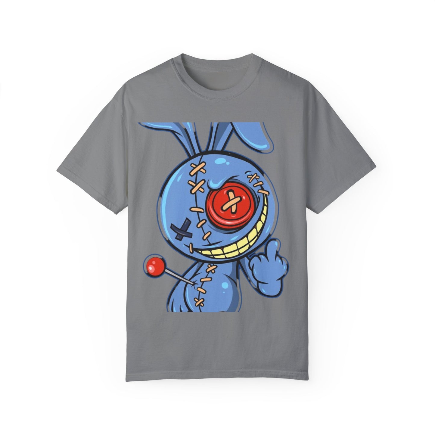 Whimsical Cartoon Bunny Unisex Garment-Dyed T-Shirt