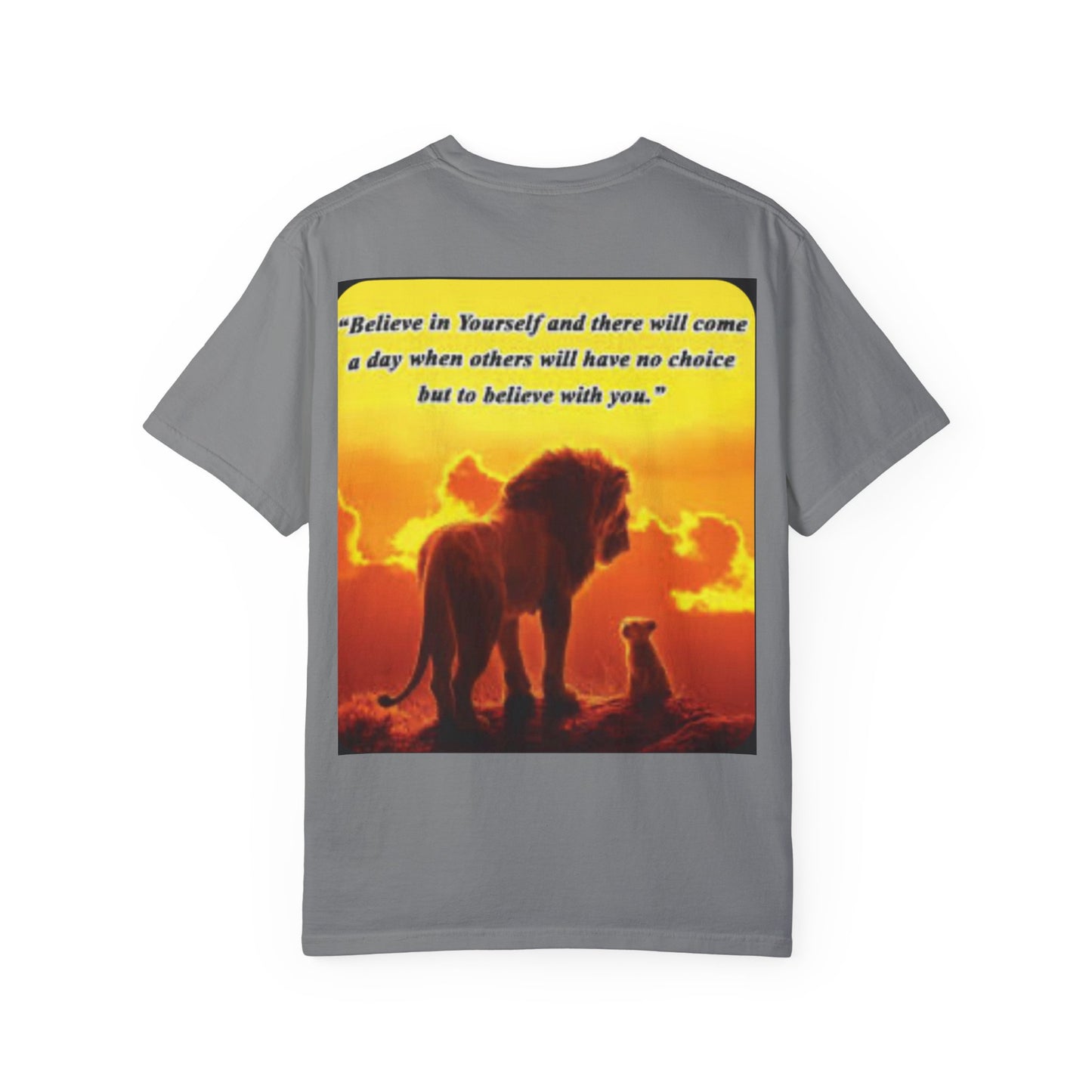 Inspirational Lion Graphic Unisex T-shirt - 'Believe in Yourself'