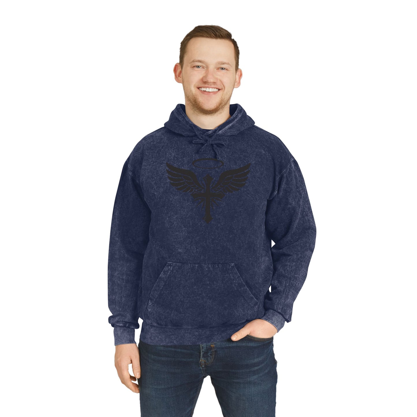 Unisex Mineral Wash Hoodie - Faith-Inspired Spiritual Wear