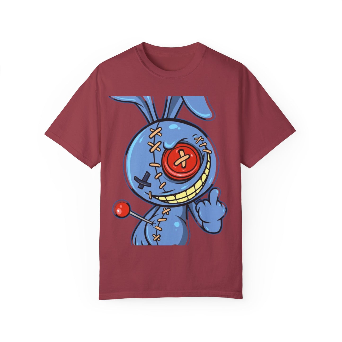 Whimsical Cartoon Bunny Unisex Garment-Dyed T-Shirt