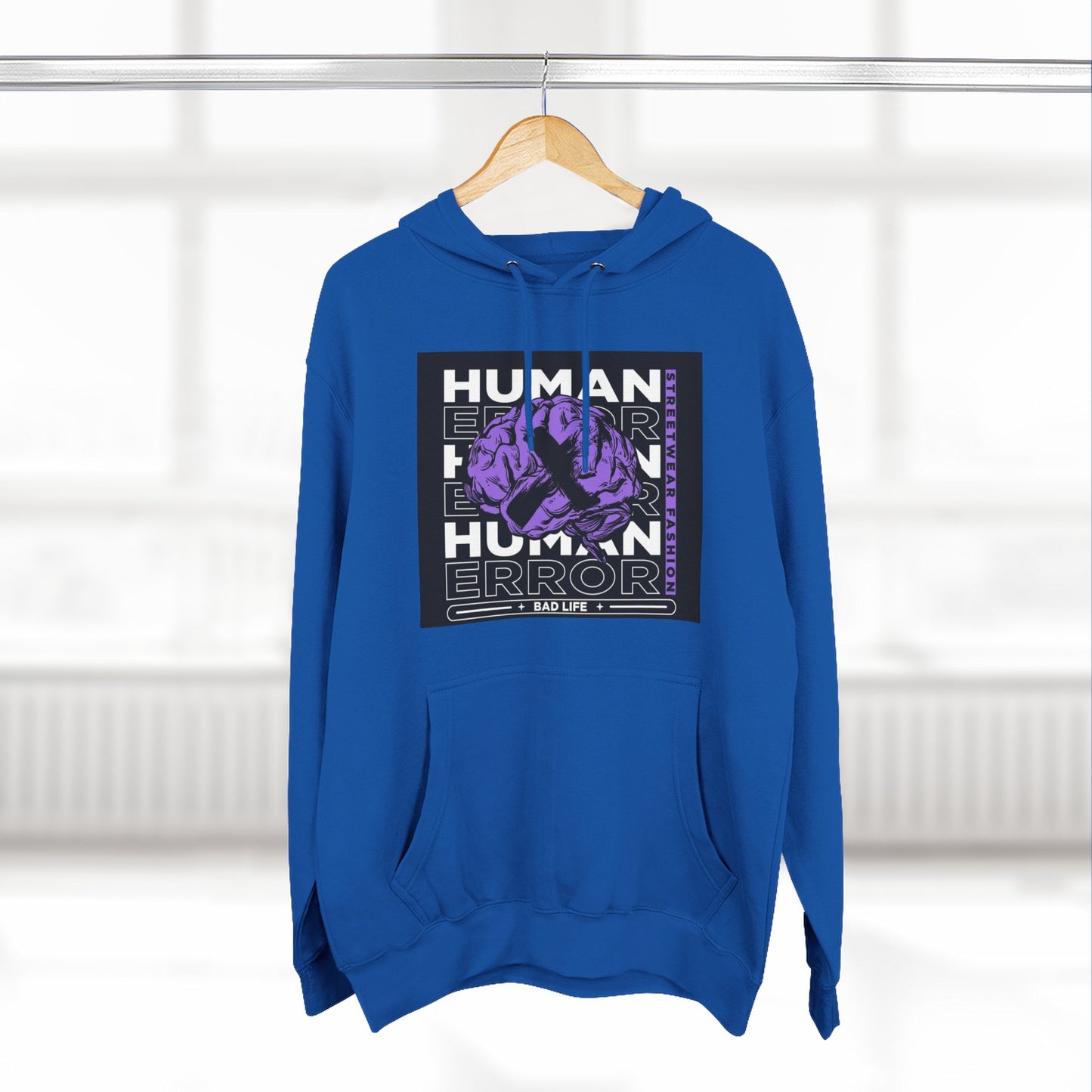 Human Error Graphic Fleece Hoodie - Cozy Streetwear for Everyday Comfort