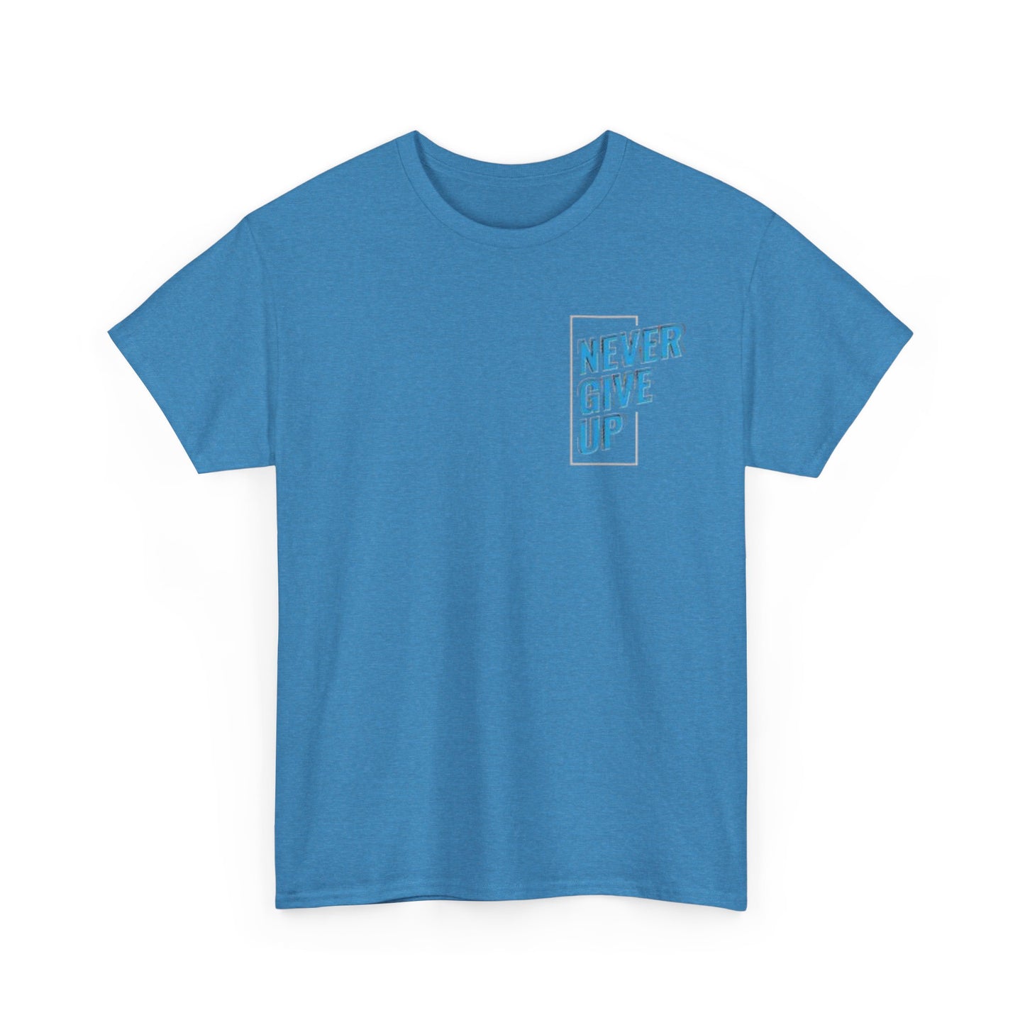 Motivational Unisex Heavy Cotton Tee - 'Never Give Up'