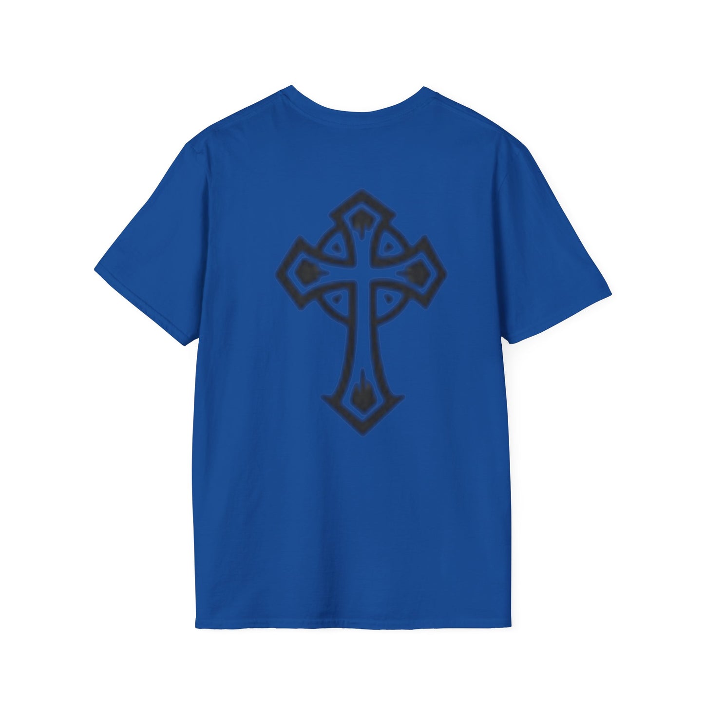 Unisex Softstyle T-Shirt with Cross Design - Faith-Inspired Apparel