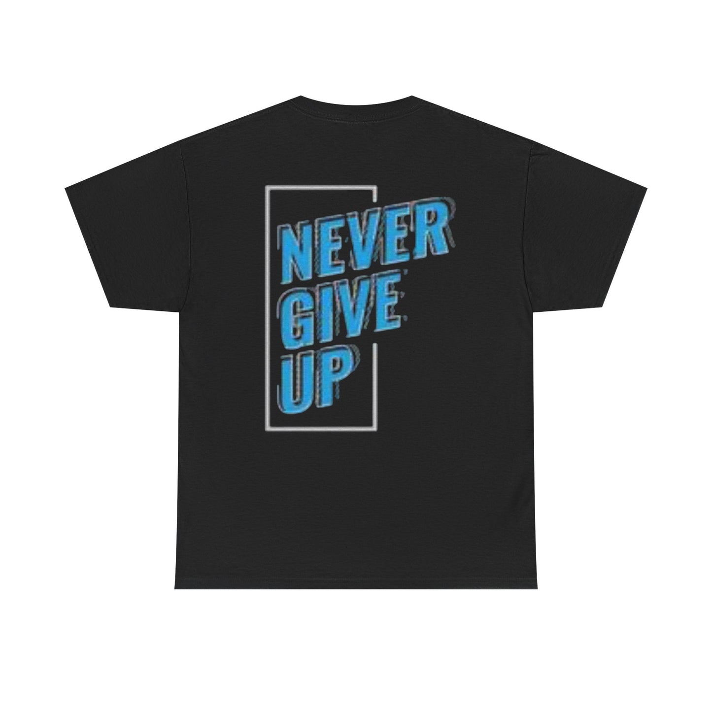 Motivational Unisex Heavy Cotton Tee - 'Never Give Up'