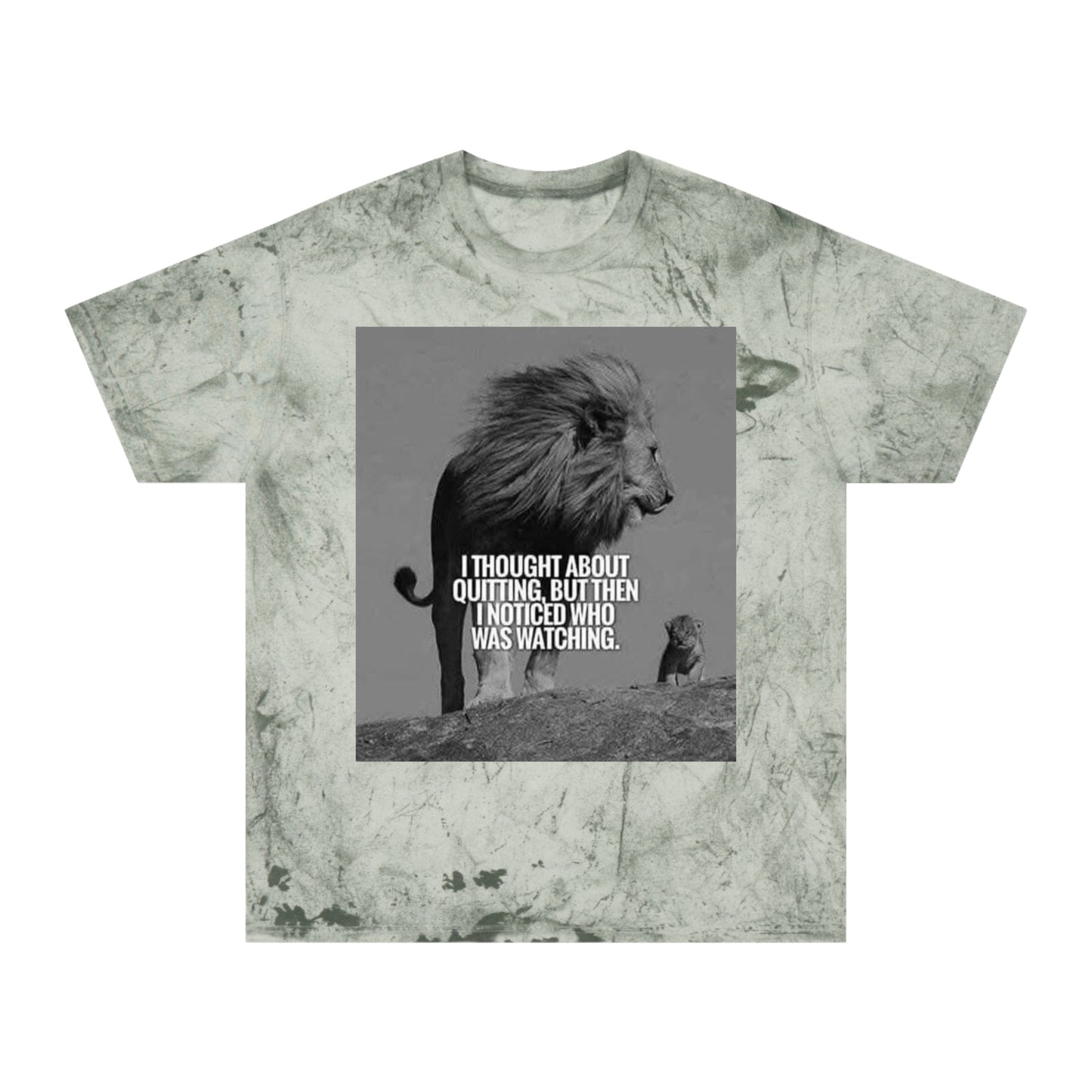 Inspirational Lion Graphic Unisex Color Blast T-Shirt