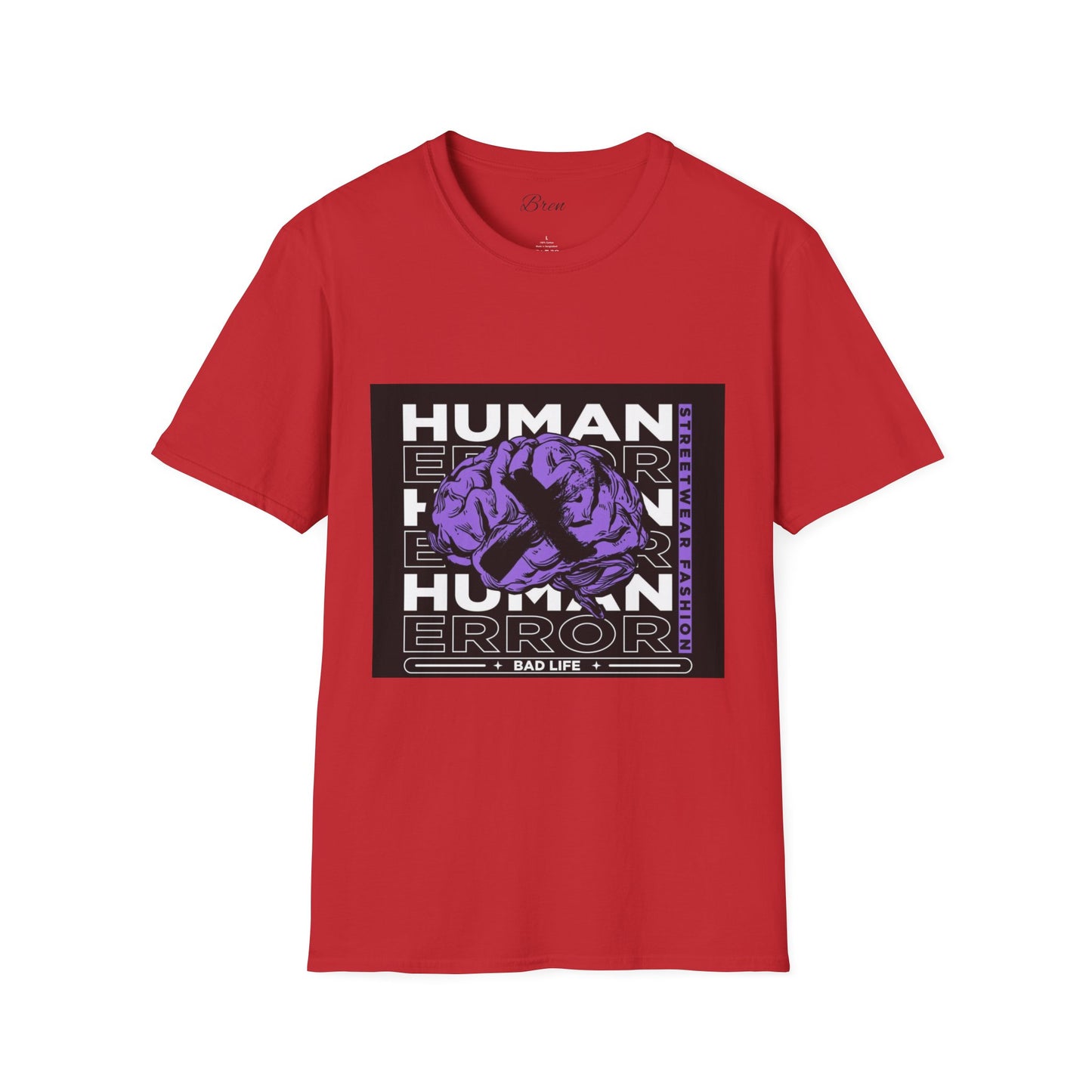 Unisex Human Error Graphic T-Shirt - Purple Design